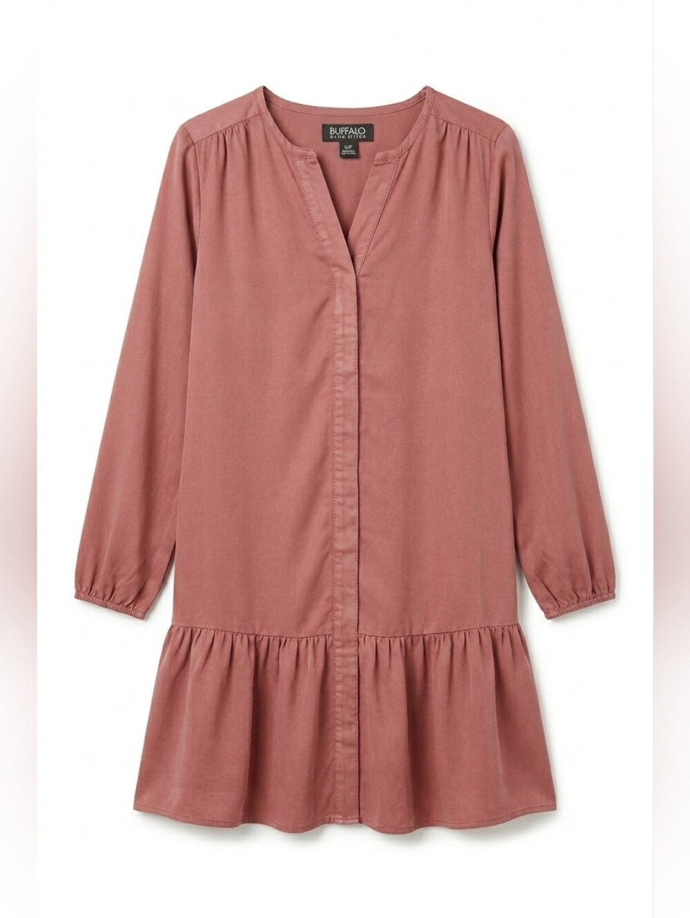 Buffalo David Bitton Long Sleeve Dress in Dusty Rose, Small, NWT